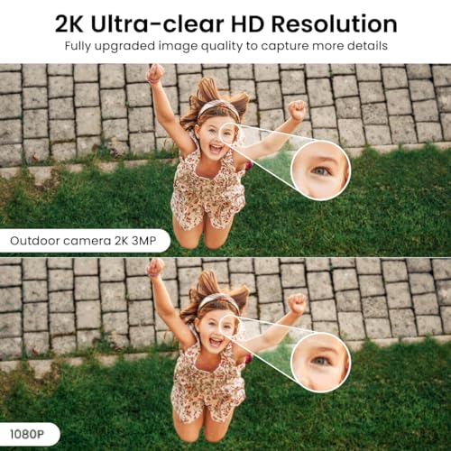 2K Home Security Camera, Indoor/Outdoor, Color Night Vision E889819