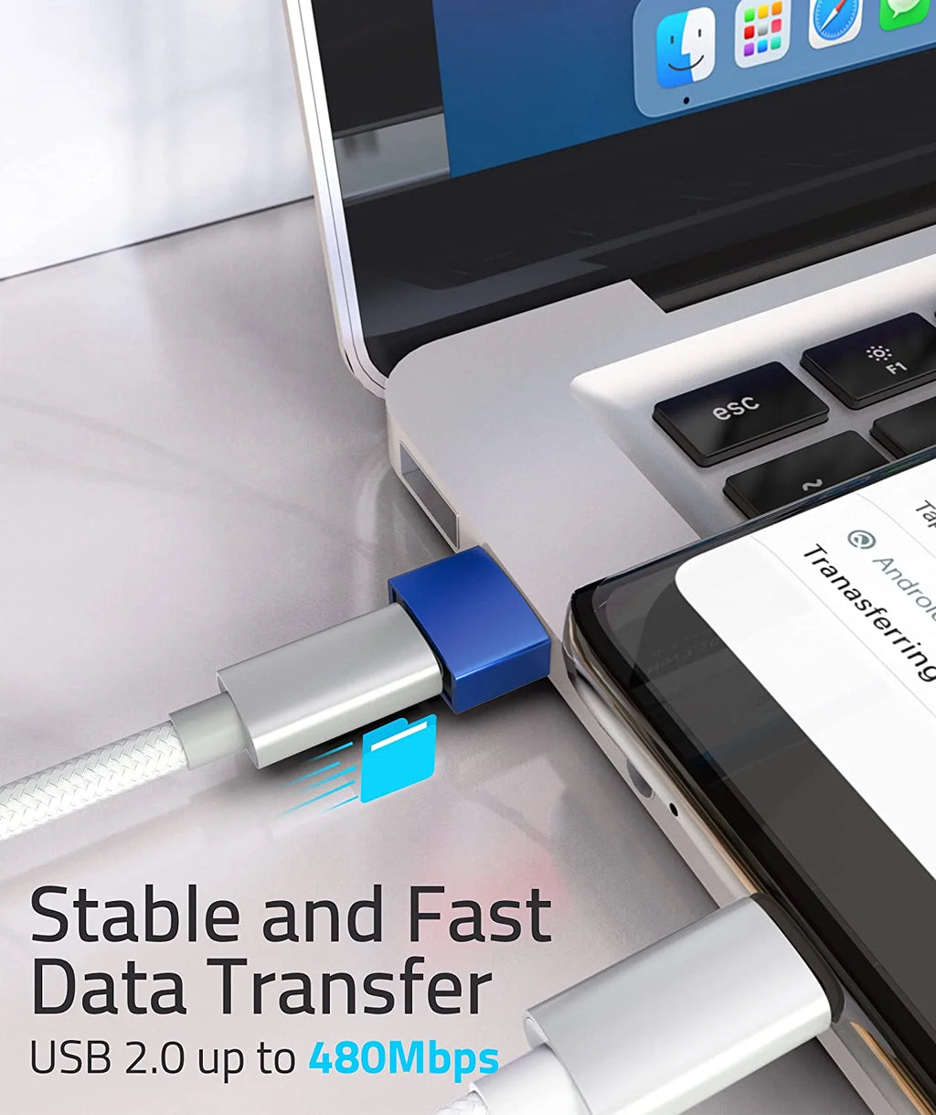 USB C Female to USB A Male Adapter 3 Pack P390