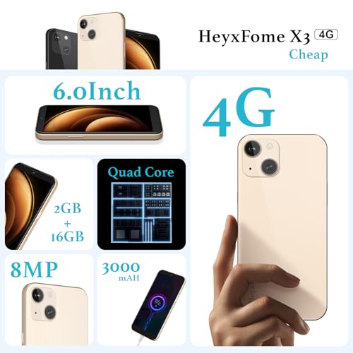 Unlocked 4G LTE Android Phone 6.0" 16GB Dual SIM J989