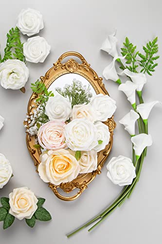 20 Pcs Real Touch Latex Artificial Calla Lily Flowers for Wedding Bouquet Home Decor N70790