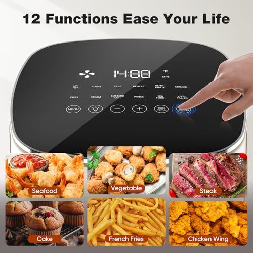 Air Fryer 6 Quart with Window, 12-in-1 Cooking Functions B62299