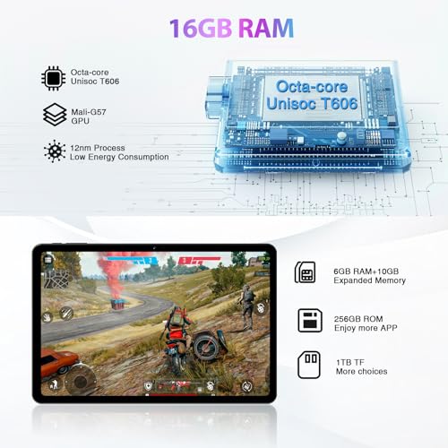 11 Inch 2.4K Display Tablet, 16GB RAM 256GB ROM, 8580mAh Battery F83213