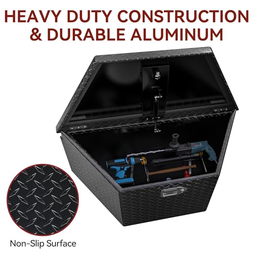 33 Inch Heavy Duty Aluminum Trailer Tool Box with Lock and Keys O5125