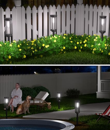 Solar Pathway Lights Outdoor, IP65 Waterproof, Auto On/Off for Yard Path A4634