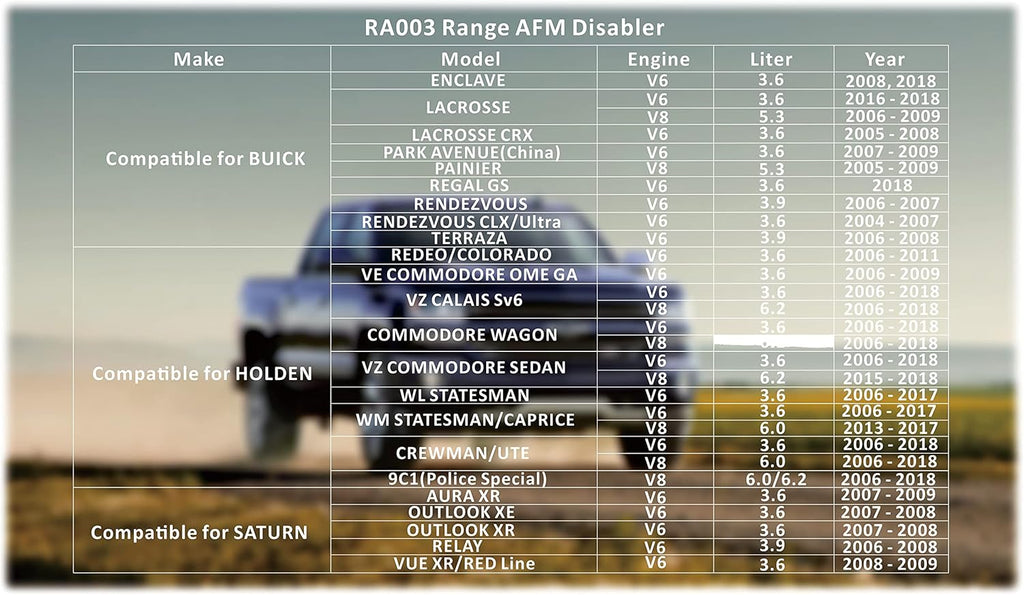 AFM Disabler for GM V6 V8 Vehicles F78413