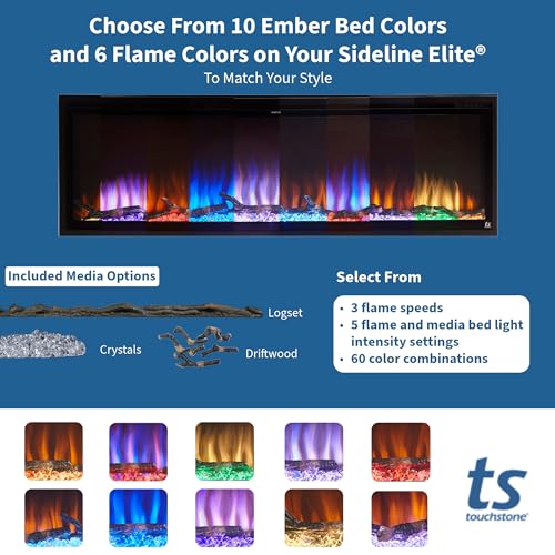 50-inch Smart Electric Fireplace with Surround Mantel N105