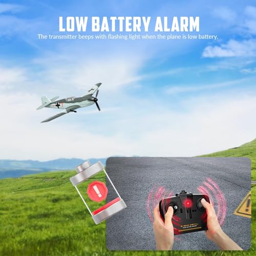 RC Plane 3 Channel Remote Control Airplane Fighter Toy, 2.4GHz 6-axis Gyro, Easy to Fly for Adults Kids Beginners B2466