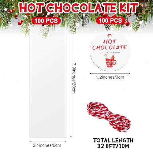 100 Set Christmas Wooden Spoons for Hot Cocoa, Chocolate, and Baking U148