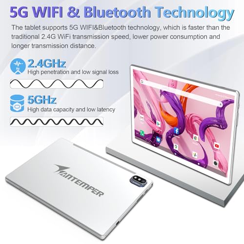 Android Tablet 10.1 Inch, 16GB RAM 128GB ROM, 2 in 1 with Keyboard Mouse Pen H3534