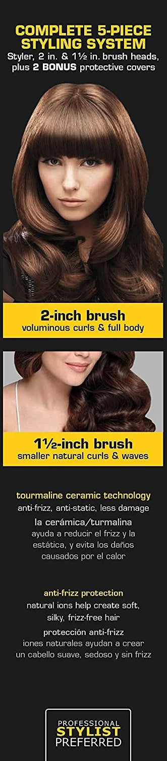 Hot Air Brush with 2 Inch and 1.5 Inch Brushes P699