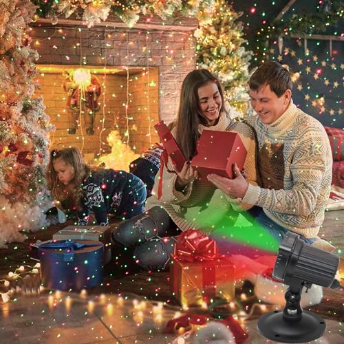 Christmas Laser Projector Lights Outdoor, Red and Green Stars, IP65 Waterproof V836077