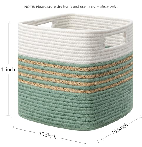Storage Cubes Set of 4 with Handles, Woven Baskets for Shelves and Toys G2942