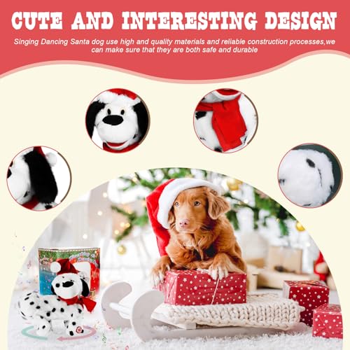 Shaking Santa Dog Toy, Singing Plush Puppy, Animated Christmas Plush A549984