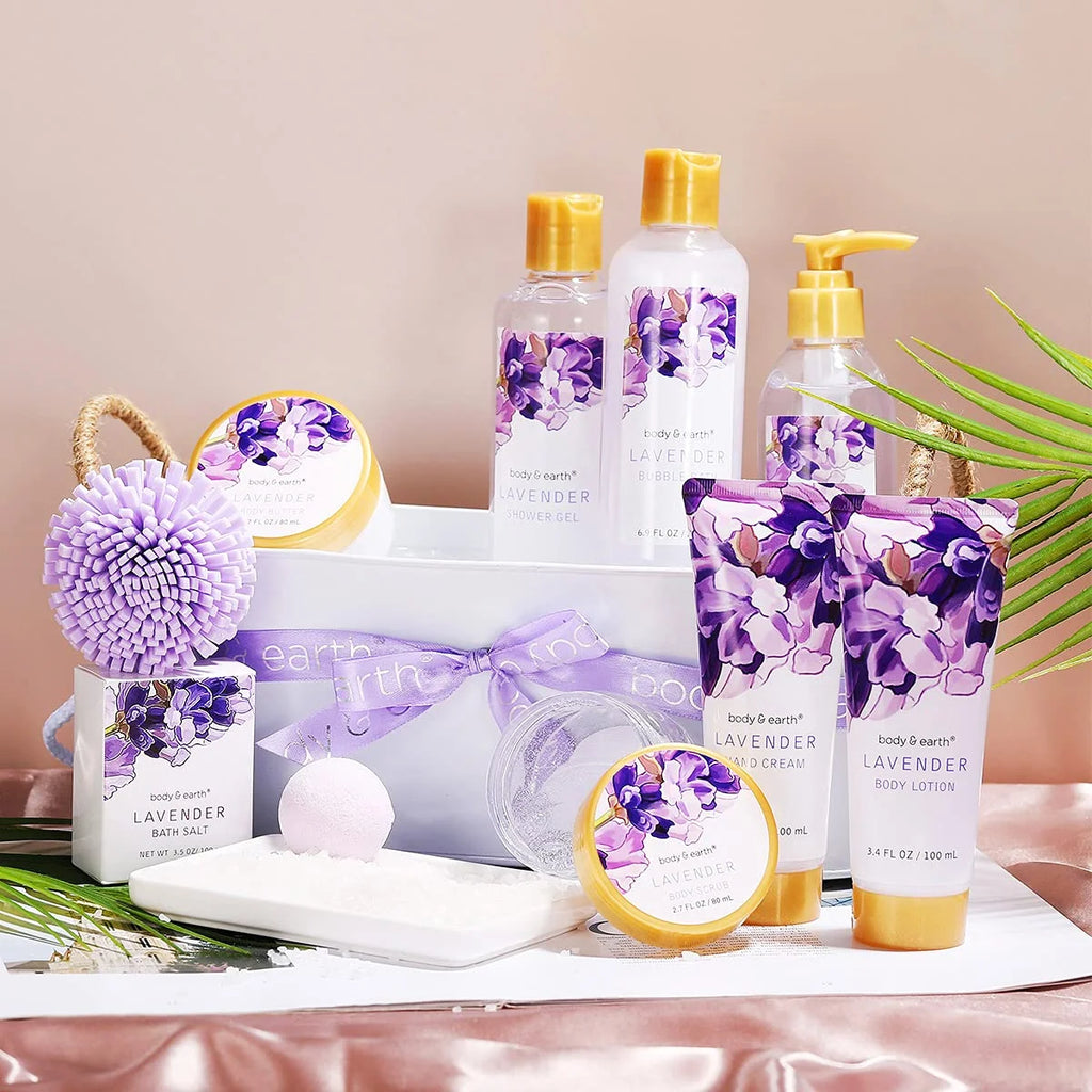 Lavender Bath Gift Set for Women, 11 Pieces K47254