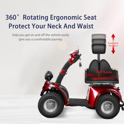 All Terrain 4 Wheel Mobility Scooter for Seniors and Adults Q528