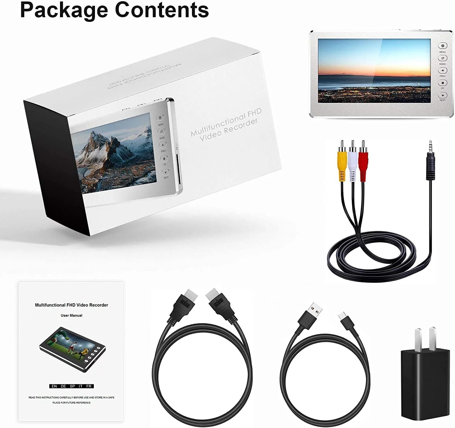 Video to Digital Converter with 5" OLED Screen, AV and HDMI Support K881