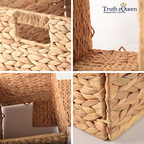 Wicker Storage Baskets for Shelves, 12x12x12 In, 6Pcs U40801