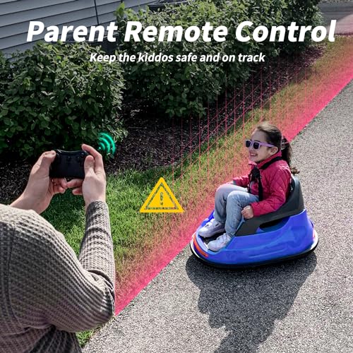 Kids Bumper Car with Remote Control, 3 Speeds - Blue U740787