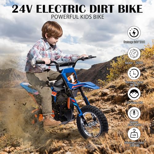Kids Electric Dirt Bike 250W Off-Road Motorcycle A971937