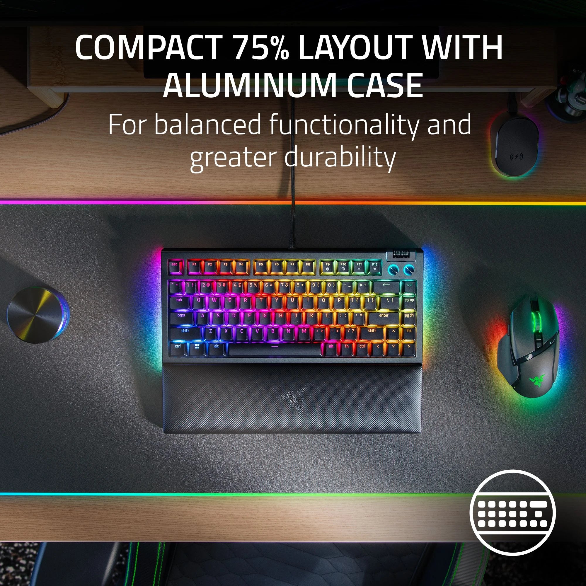 75% Hot-Swappable Mechanical Gaming Keyboard, RGB M24882