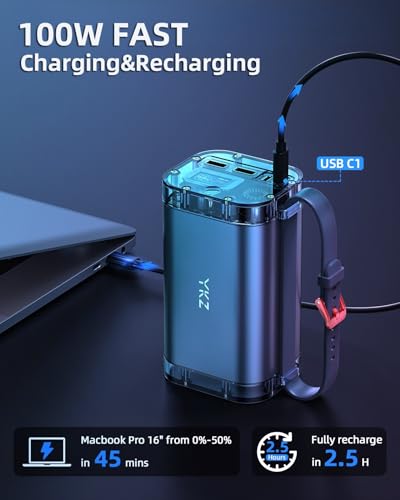 100W Portable Charger 40000mAh Power Bank with Digital Display E436