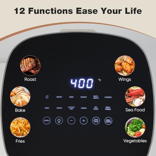 Air Fryer 6 Quart with Window, 12-in-1 Cooking Functions B62299