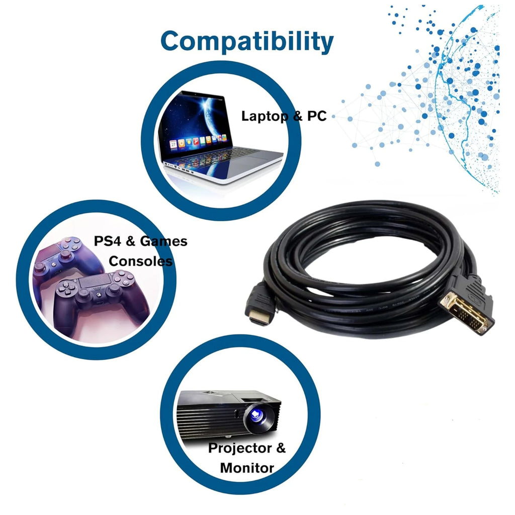 HDMI to DVI Single Link Cable 3ft, Black U25310