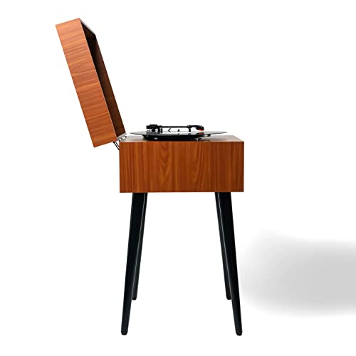8-in-1 Turntable Music Center with 3-Speed Record Player, CD/MP3 Player, FM Radio, Bluetooth, USB Playback, Stereo Speakers S81740