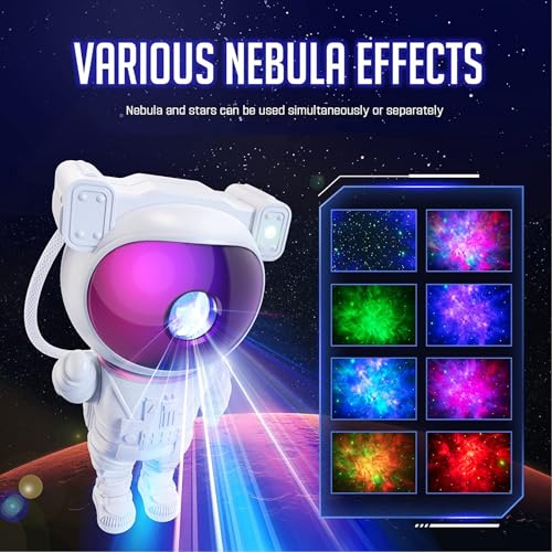 Astronaut Star Projector Night Light with Remote and Timer E396
