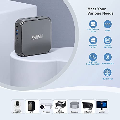Mini PC Ryzen 7 5700U, 16GB RAM, 512GB SSD, 4K Dual Display Q948