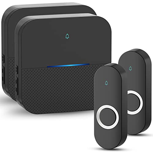 Wireless Doorbell, Waterproof, 1000ft Range, 2 Buttons & 2 Receivers Y887696