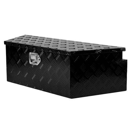 Aluminum Trailer Tongue Tool Box, 28 Inch Utility Storage with Lock Keys O768