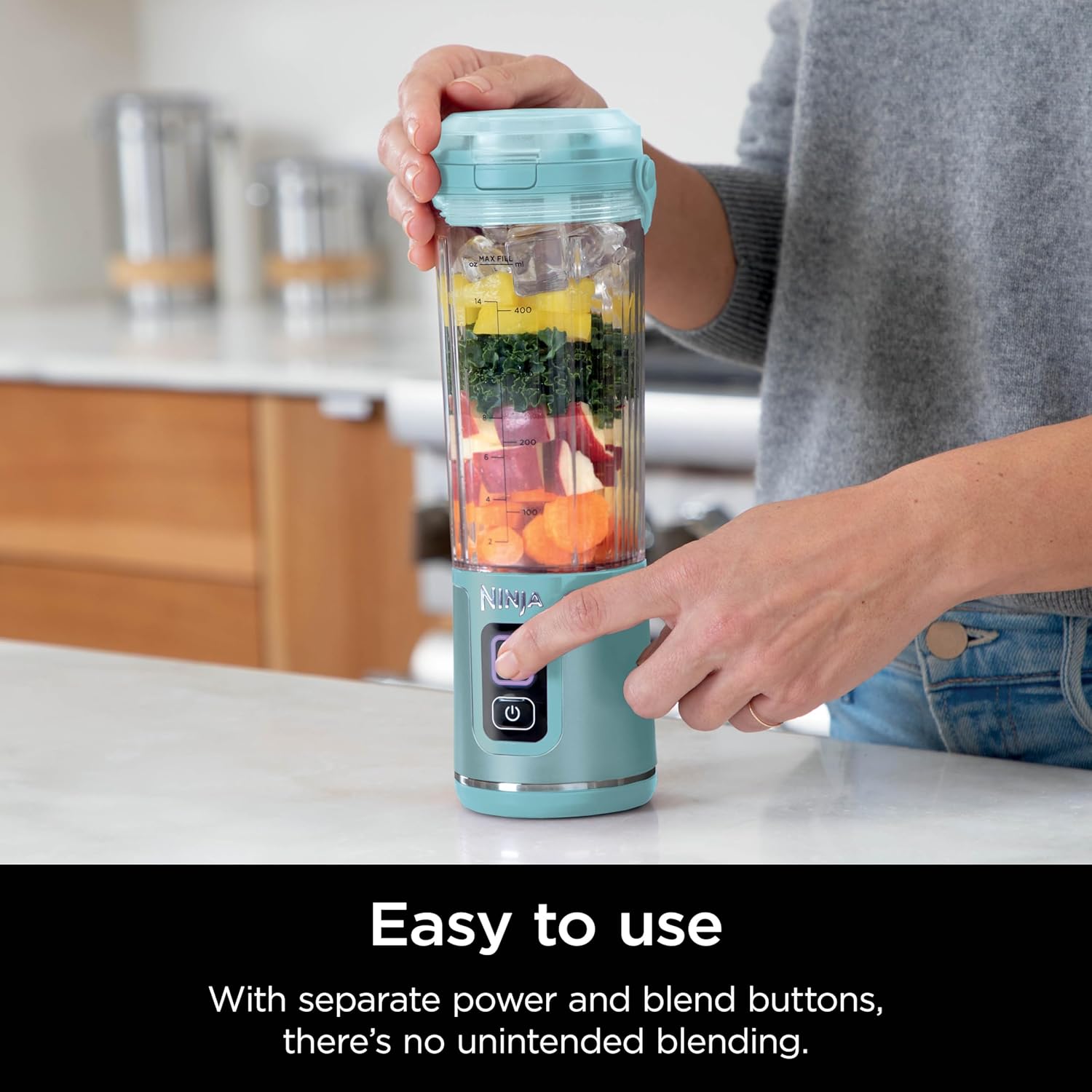 Portable Blender, Cordless, 18oz, for Shakes and Smoothies F415542