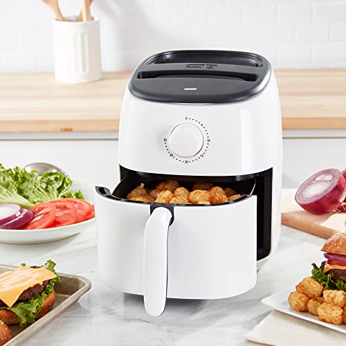 Electric Air Fryer Oven, 2.6 Qt., Grey, Compact, Auto Shut Off, 1000-Watt O64979