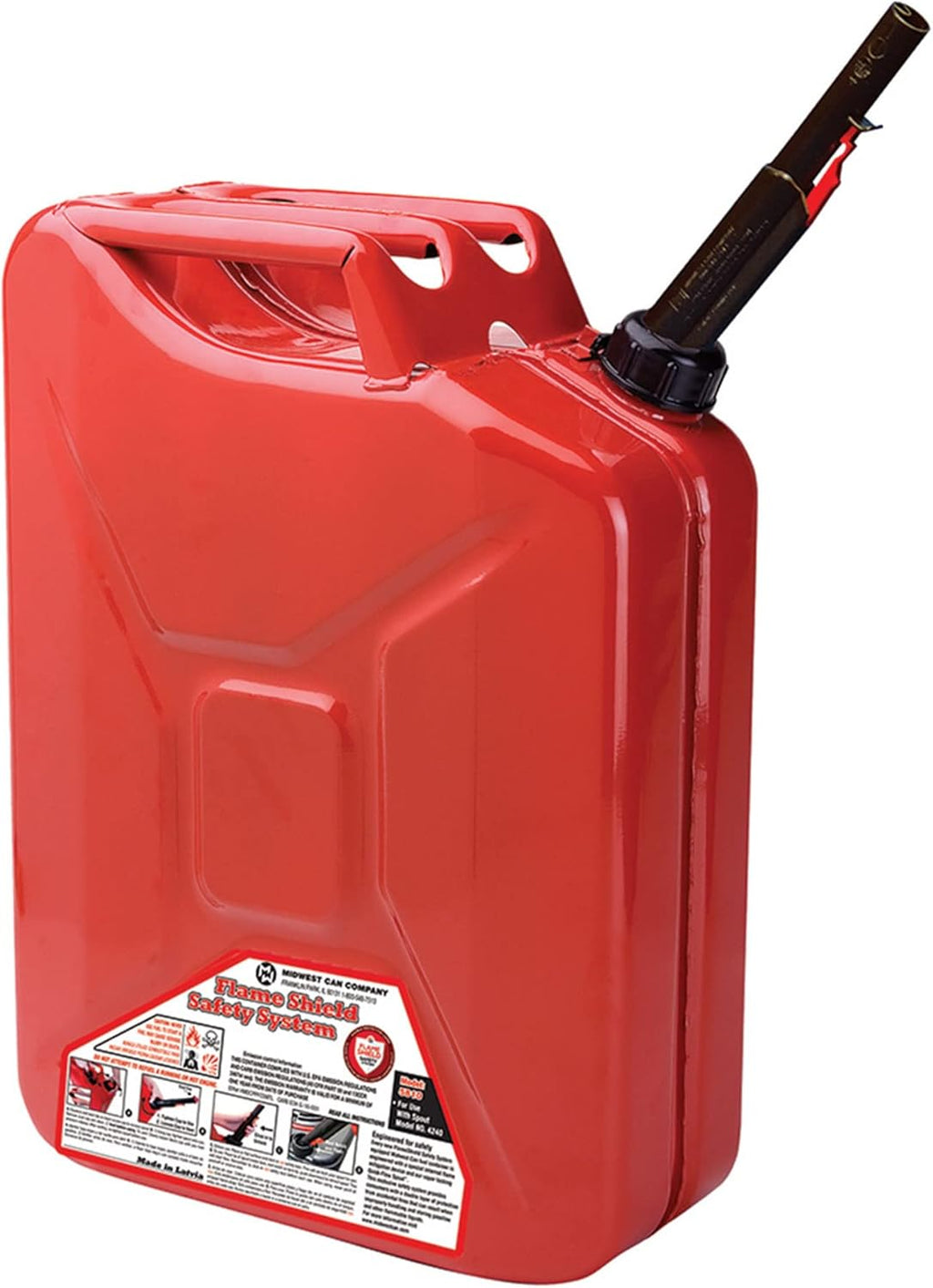 5-Gal Metal Gas Can with Spout, 4 Pack C1241
