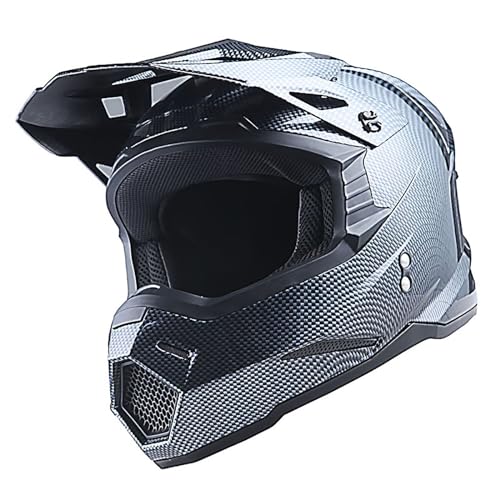 Adult Motocross Helmet Full Face Racing Style Matt Black D9788