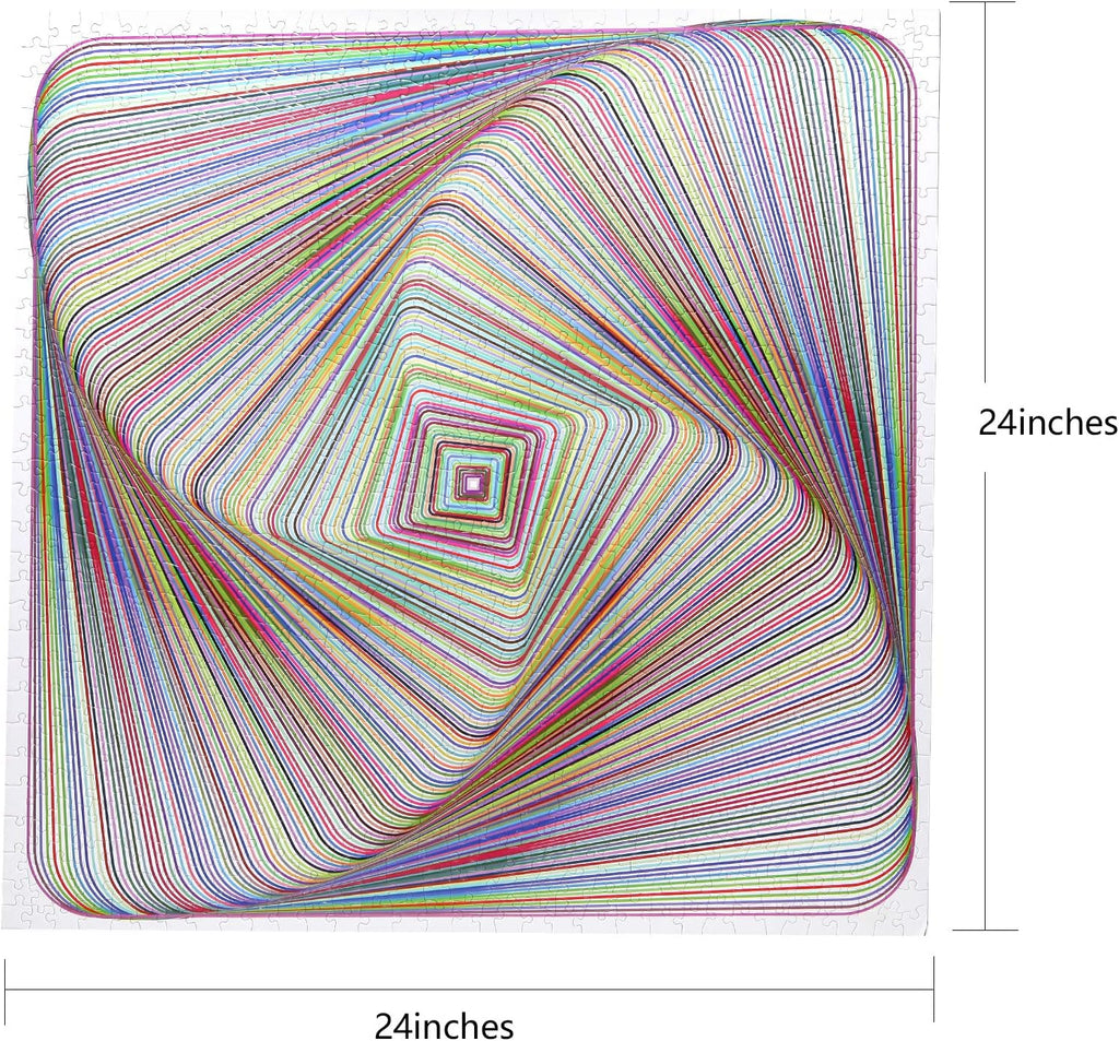 3D Colorful Squares Puzzle - 1000 Pieces Jigsaw for Adults and Kids U7452