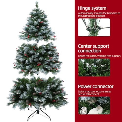 2ft Pre Lit Artificial Mini Christmas Tree with 50 LED Warm Lights F389906