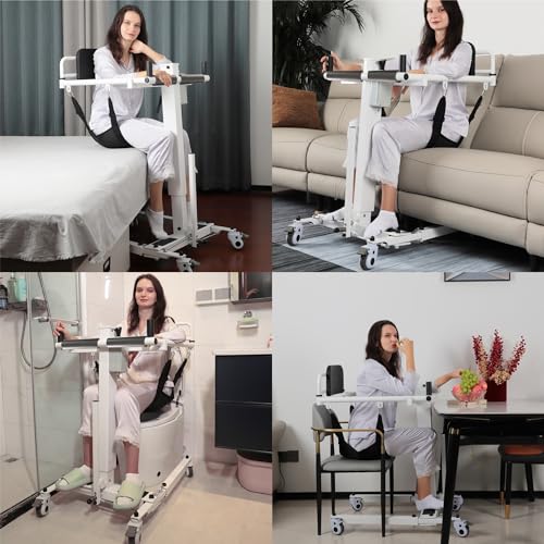 Patient Lift Transfer Chair for Home, Bathroom, Bedside, Shower, and Car R3263
