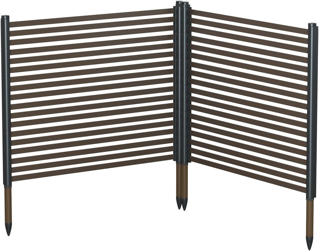 Courtyard Privacy Screen - Length: 43 inches, Height: 47 inches Metal terrace screen, PE coated steel pipe, suitable for outdoor trash cans, air conditioning, swimming pool equipment fences (2 panels)