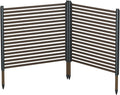 Courtyard Privacy Screen - Length: 43 inches, Height: 47 inches Metal terrace screen, PE coated steel pipe, suitable for outdoor trash cans, air conditioning, swimming pool equipment fences (2 panels)