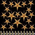 Hortsun 20 Set Christmas Paper Star Shape Lantern 2 Size 17.7 11.8 Christmas Hanging Ornaments Lights 3D Lampshade Hanging Decor with 20 LED Light for Xmas New Year(White)