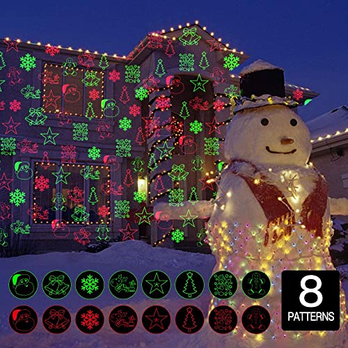 Christmas Laser Projector Lights with Remote, 8 Patterns for Indoor Outdoor B916350