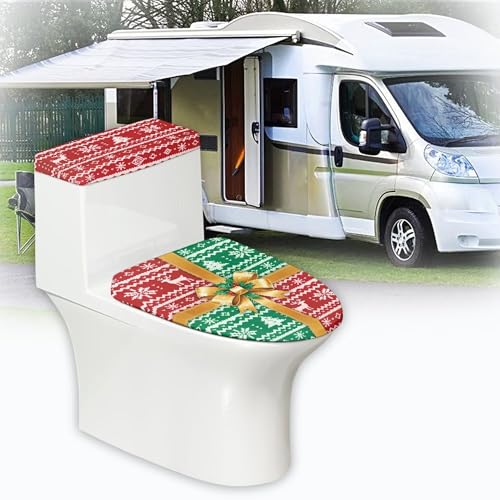 Christmas Toilet Lid and Tank Cover Set for Bathroom Decor K51670