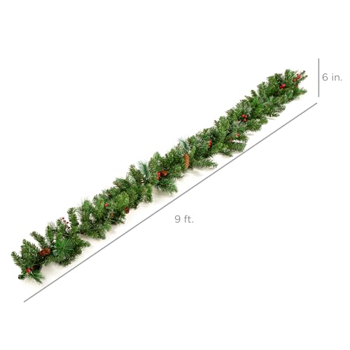 Pre-Lit Holiday Christmas Garland for Stairs, Fireplace with 50 Lights U582051