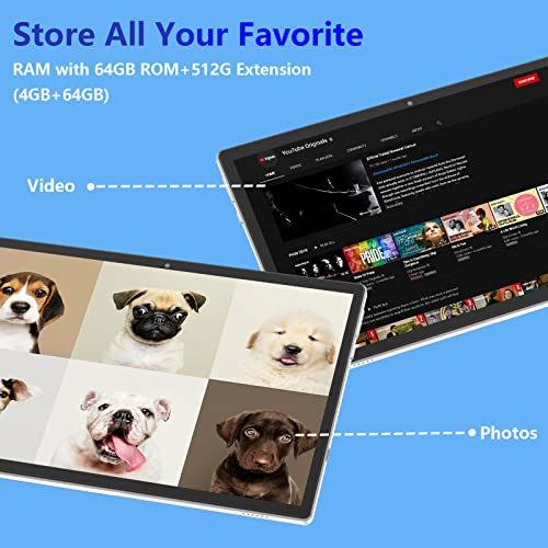 10 Inch Android Tablet with Keyboard Case Mouse Stylus J550018