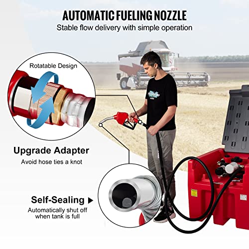 Portable Diesel Tank, 58 Gallon Capacity, 12V Electric Transfer Pump K3972