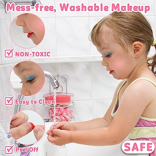 Kids Makeup Kit for Girls, Washable Play Makeup Set with Mirror I9264