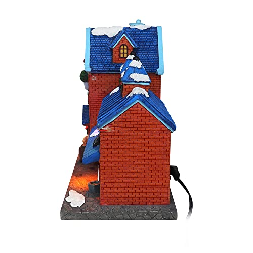 Lighted Musical Snow Village with Animated Kids Sledding A3584