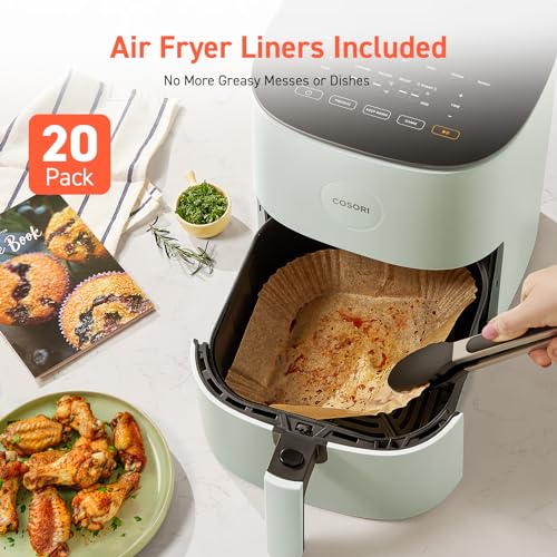 Compact 5QT Air Fryer with Glass Panel and Dishwasher-Safe Basket B429